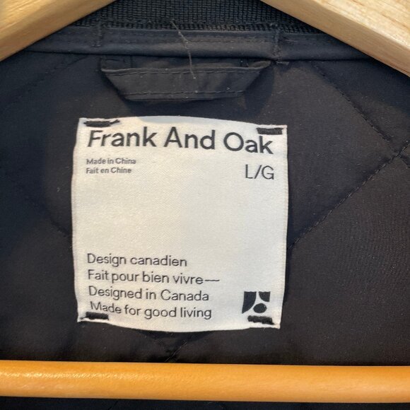 Frank and Oak Quilted Maxi Bomber in Black <size L > - Picture 5 of 7